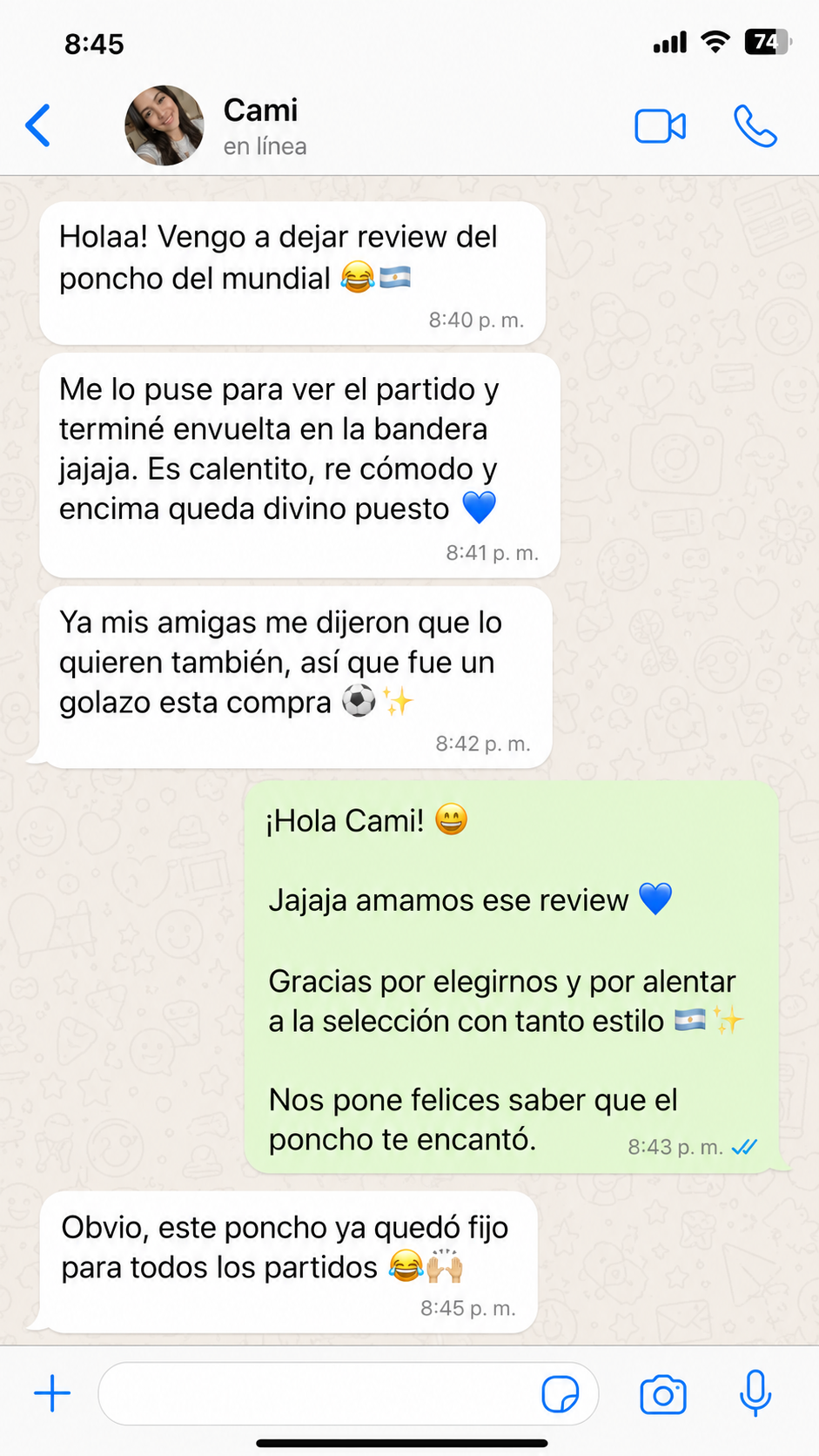 Review real de WhatsApp